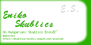 eniko skublics business card